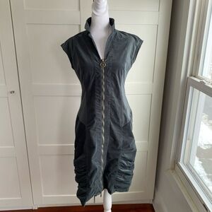 XCVI Cap-Seeve Jacket Dress Womens , Dark Green size small